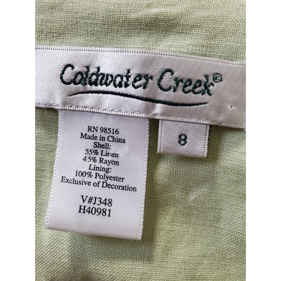 Coldwater Creek Women's Green Single Breasted Blazer, Top & Pant 3 Pcs Suit 8 - Picture 10 of 16